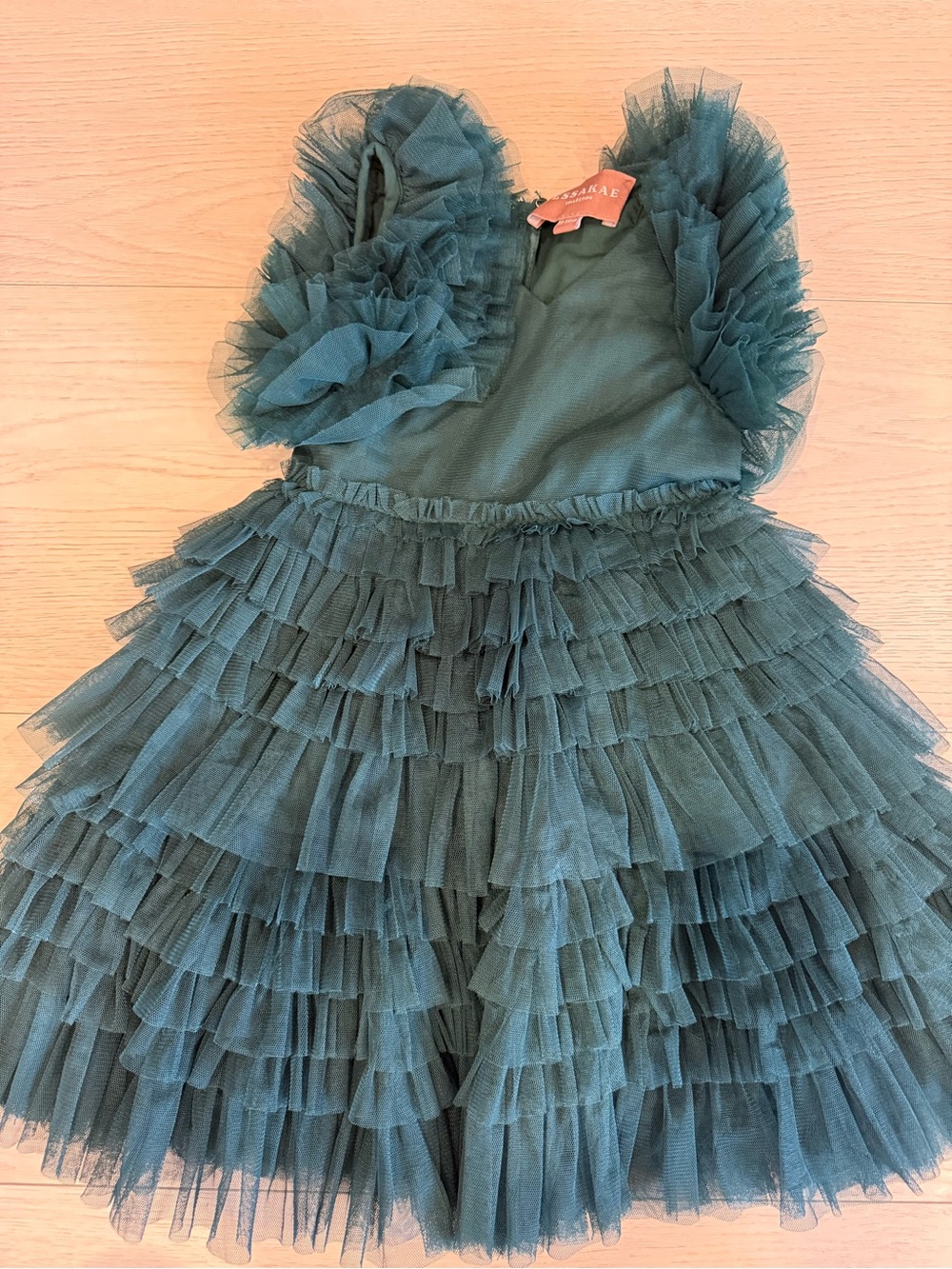 JessaKae Green Ruffle Tulle Dress for Gurls | 12-18 months